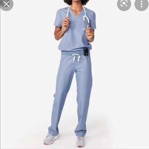 FIGS Heather indigo set. XS